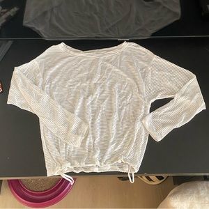 Lululemon Lean in Long Sleeve Sheer Top with Elastic Hem